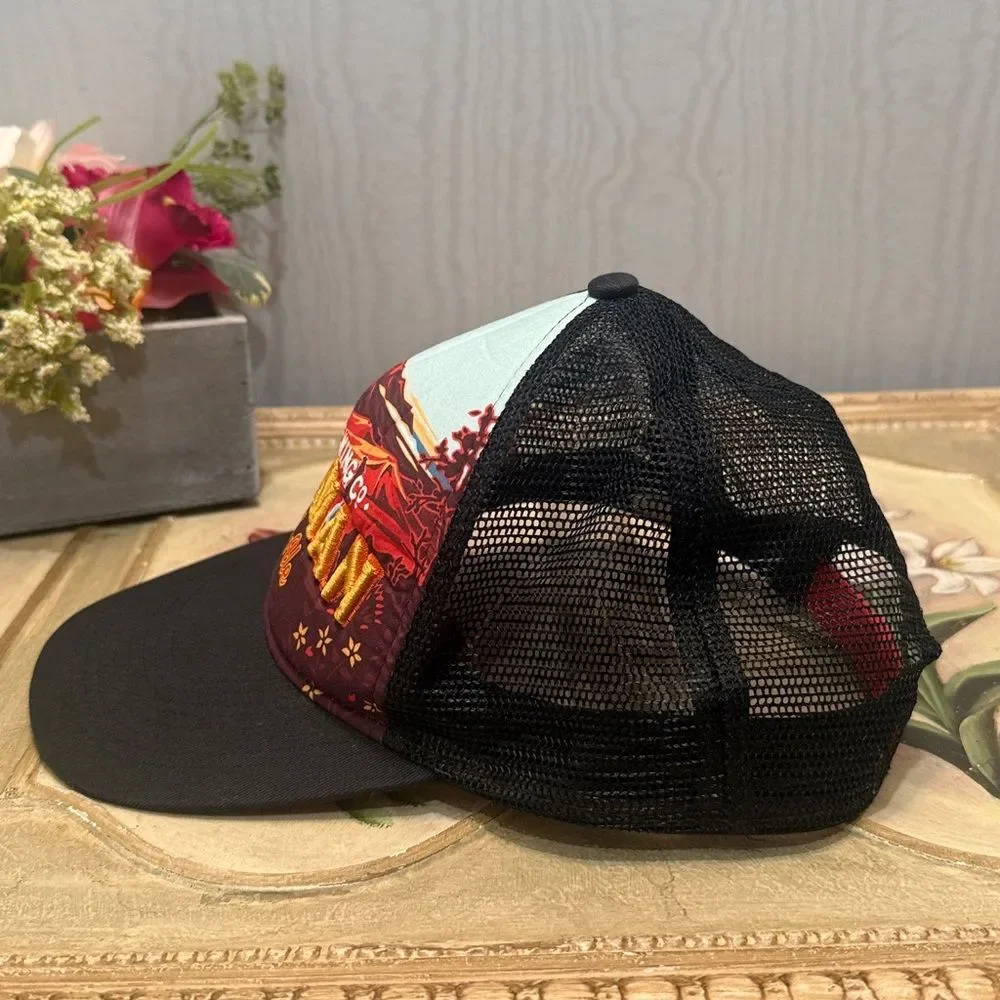 Kona Brewing Company Lavaman Red Ale Snapback Mesh Trucker Cap Hat Aloha Hawaii